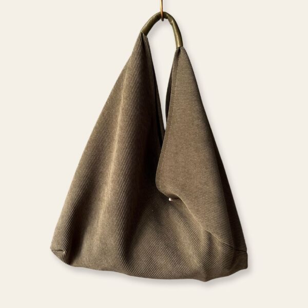 Schultertasche - Kord - Olive